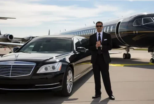 Elegant black car for airport transfer in Greenbelt MD