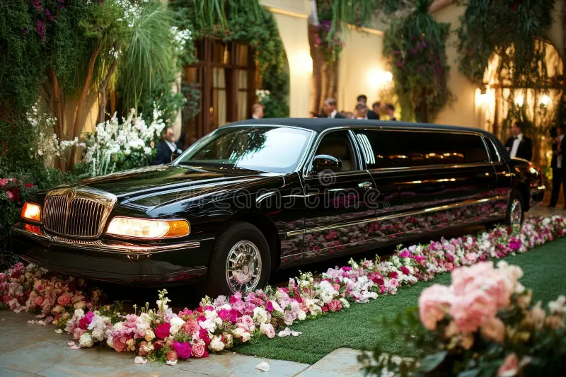 Elegant black sedan ready for airport transfer in Anne Arundel County