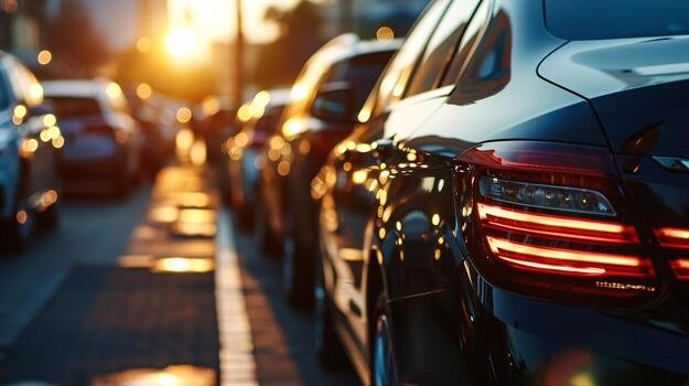 Luxury sedan waiting at Washington DCA Airport terminal
