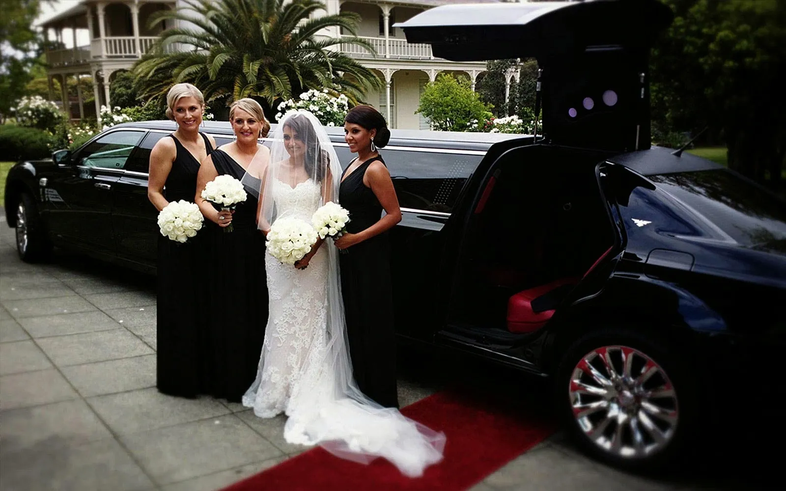 Stretch Limo vs Vintage Car