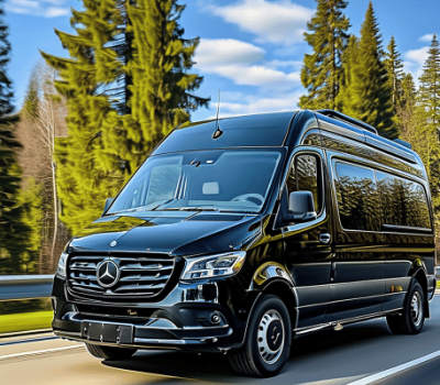 black Mercedes benz sprinter