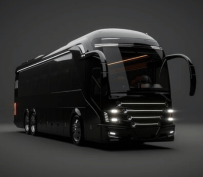 black luxury Mercedes bus